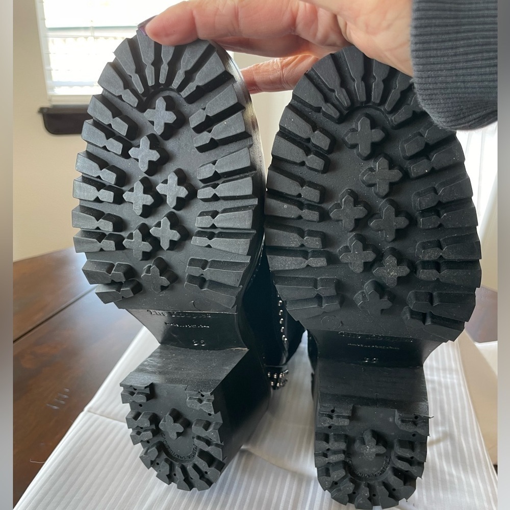 The Kooples. Studded accents leather combat boots. NWOT. Black. Never worn! - Picture 3 of 11